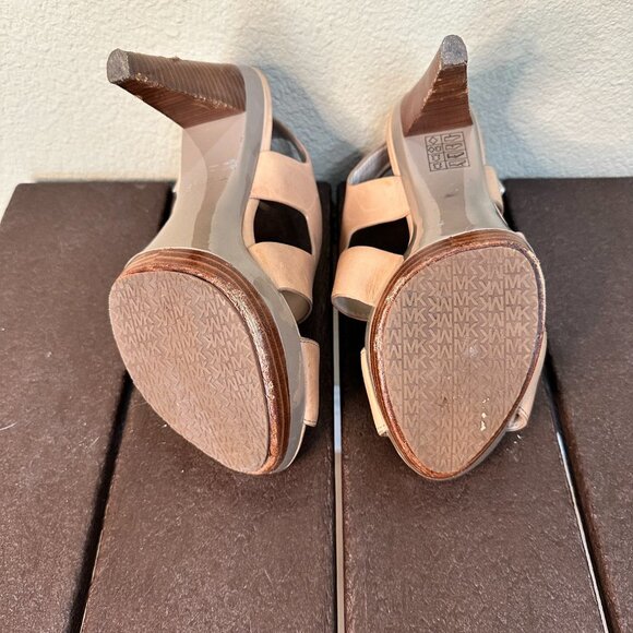 MICHAEL KORS Platform Neutral Sandals Heels - 8.5 - Picture 11 of 11